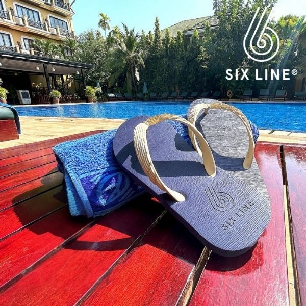 【湘南ビーチサンダル】SIX LINE（ネイビー） ※送料込み