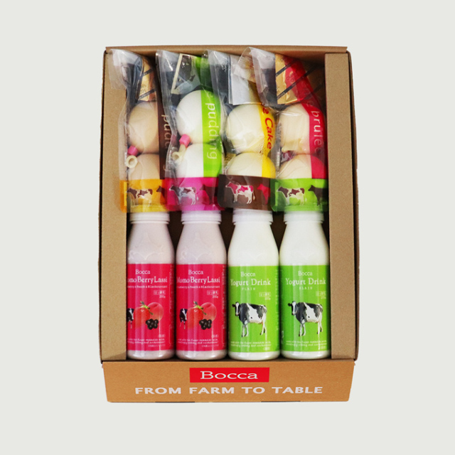 【Bocca】プリン2個入＆飲むヨーグルト4本セット　※冷蔵