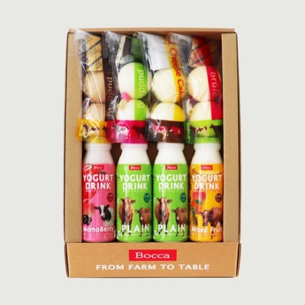 【Bocca】プリン2個入＆飲むヨーグルト4本セット ＜冷蔵＞