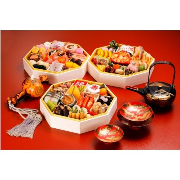 【日本料理てら岡】豪華おせち「八角」参段重 ＜冷凍＞ ※送料込み