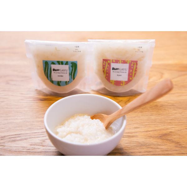 【BABYGAYU】有機5分づき米の離乳食お粥 28食セット（アソート）※送料込み