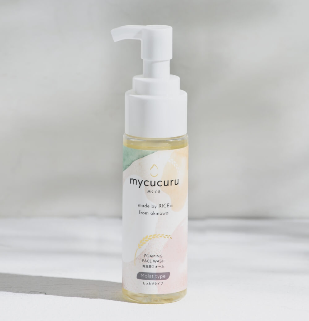 【沖縄食糧】mycucuru お米の恵み　泡洗顔（しっとりタイプ）150ml