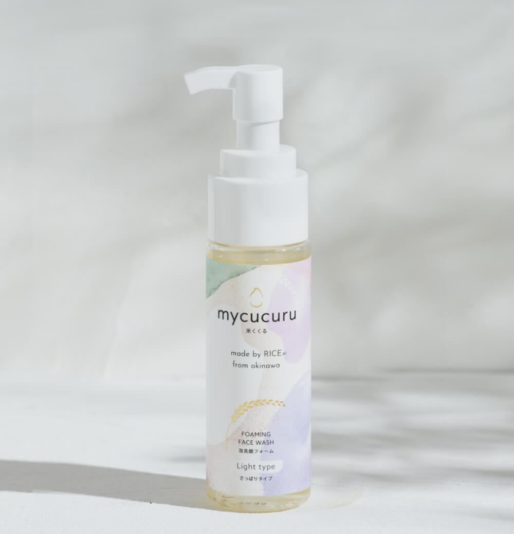 【沖縄食糧】mycucuru お米の恵み　泡洗顔（さっぱりタイプ）150ml