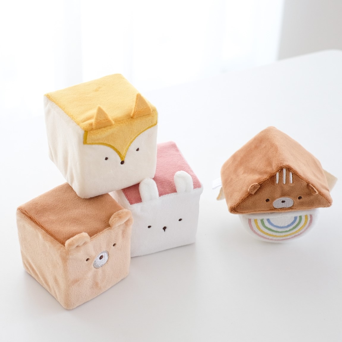 【amanoppo】もちふわブロック 森のおともだち　※ラッピング付