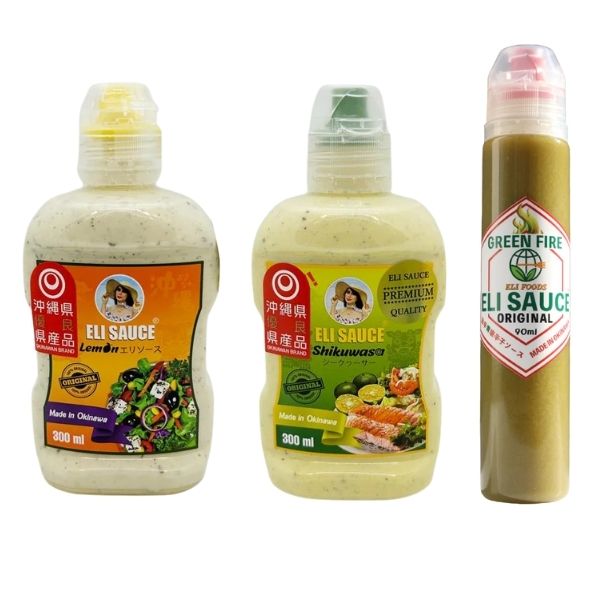 ＜12月以降順次発送＞【ELI SAUCE】オリジナルエリソース（レモン＆シークヮーサー300ml＋Green Fire90ml）3本セット ※送料込み