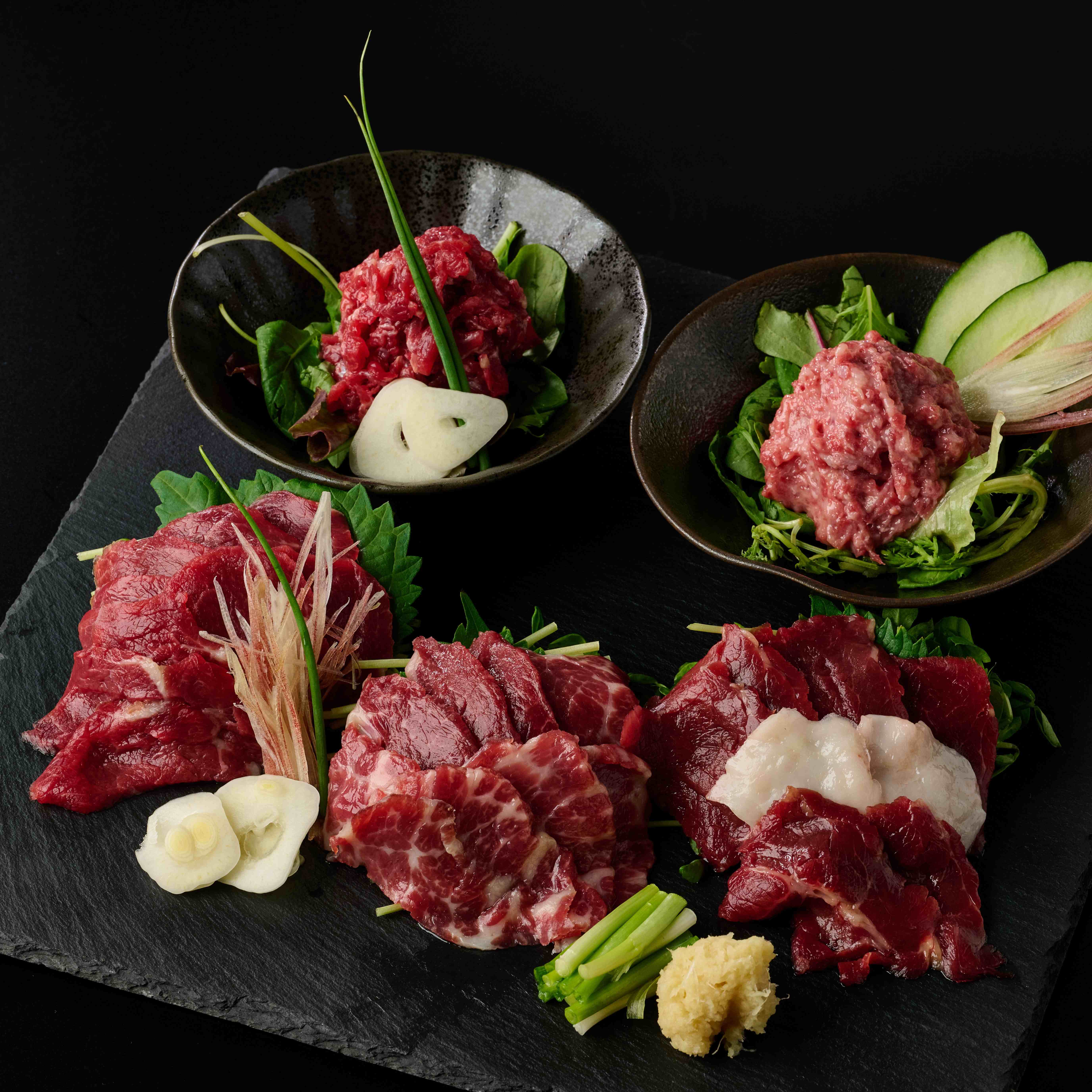 【菅乃屋】馬刺し スライス5種セット ※送料込み