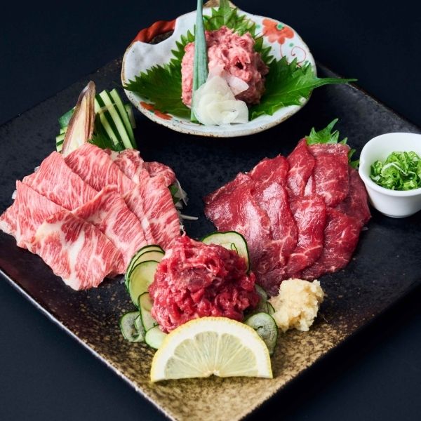 【千興ファーム】鮮馬刺し スライス4種バラエティーセット ※送料込み