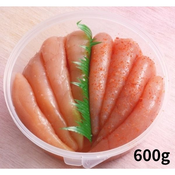 【湊水産】無着色たらこと明太子詰合せ（600g樽）